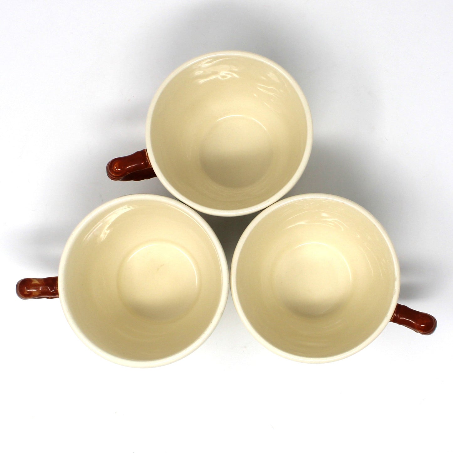 Teacup and Saucer, Franciscan, Apple, Set of 3, Branch Handle, Vintage USA 1953