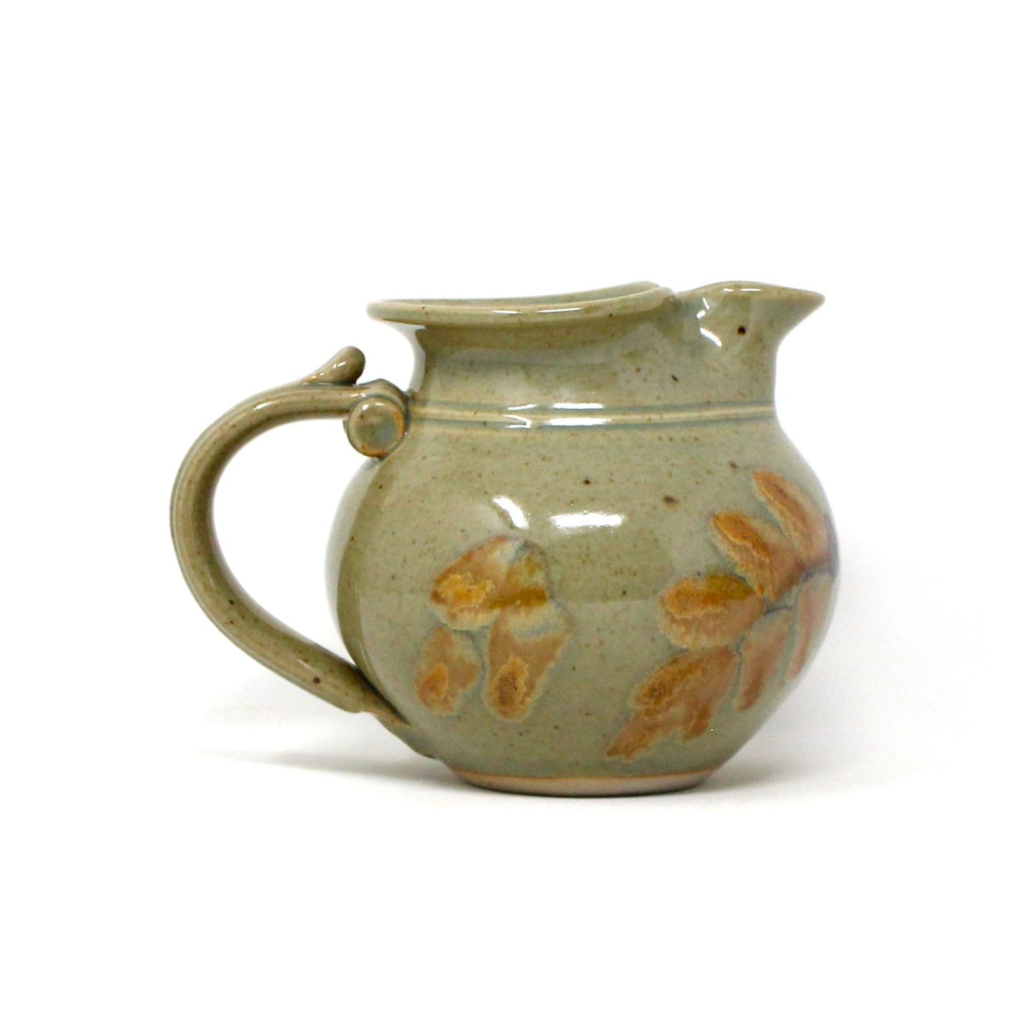 Pitcher, Carol McFarlan Studio Ceramic Pottery Pitcher, Thrown Glazed Stoneware, Vintage