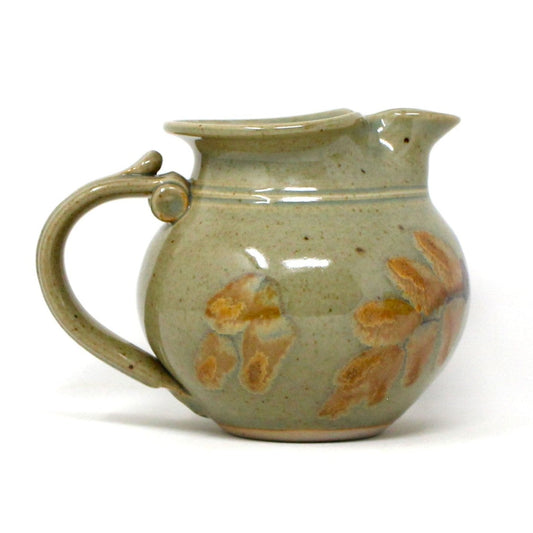 Pitcher, Carol McFarlan Studio Ceramic Pottery Pitcher, Thrown Glazed Stoneware, Vintage