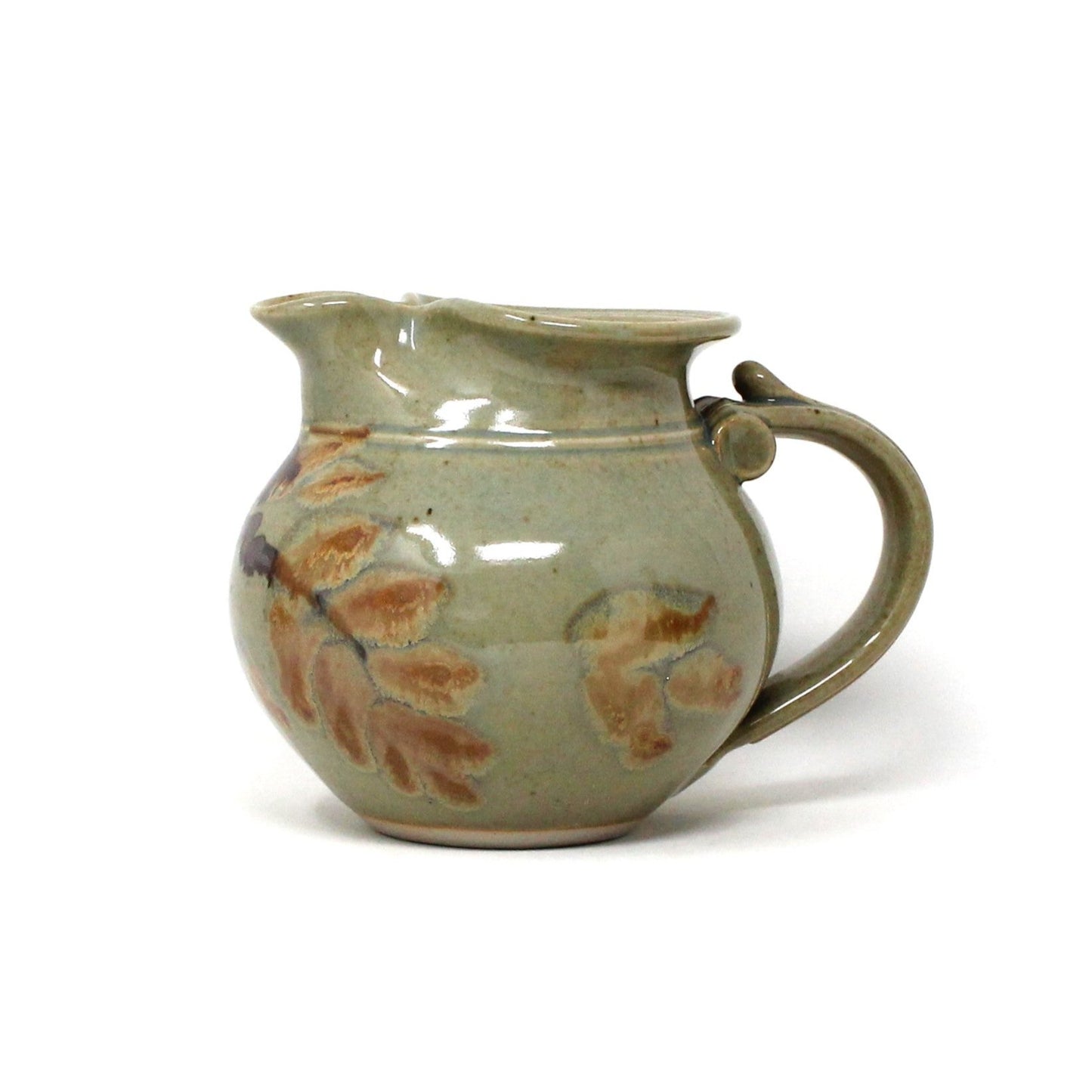 Pitcher, Carol McFarlan Studio Ceramic Pottery Pitcher, Thrown Glazed Stoneware, Vintage