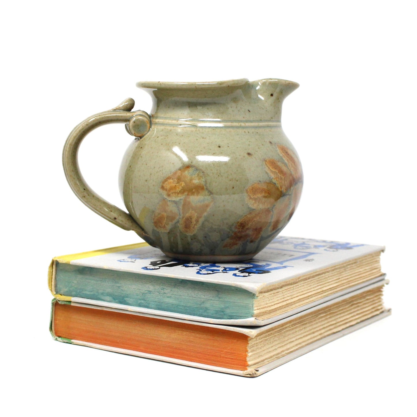 Pitcher, Carol McFarlan Studio Ceramic Pottery Pitcher, Thrown Glazed Stoneware, Vintage