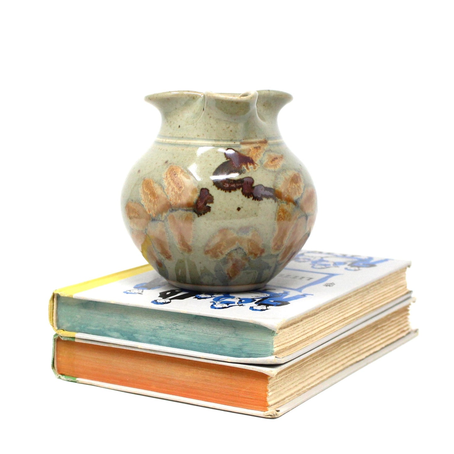 Pitcher, Carol McFarlan Studio Ceramic Pottery Pitcher, Thrown Glazed Stoneware, Vintage