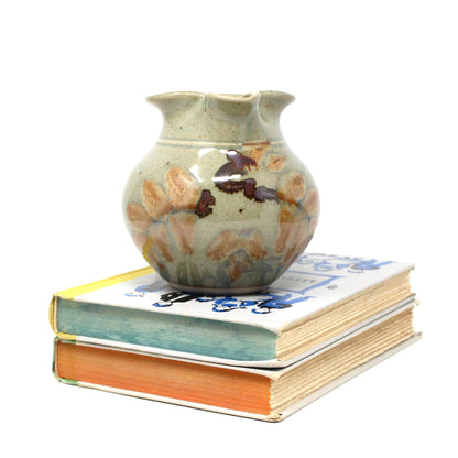 Pitcher, Carol McFarlan Studio Ceramic Pottery Pitcher, Thrown Glazed Stoneware, Vintage