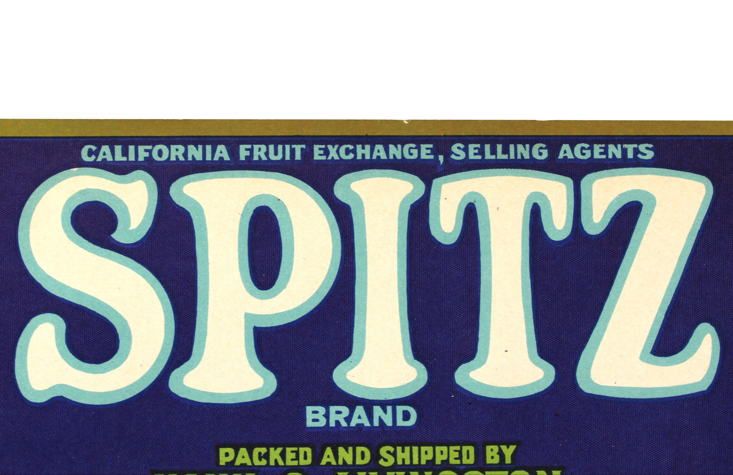 Crate Label: Spitz Brand Emperor Grapes, Pre-1936 Traung Label & Litho, Hahn & Livingston, CA
