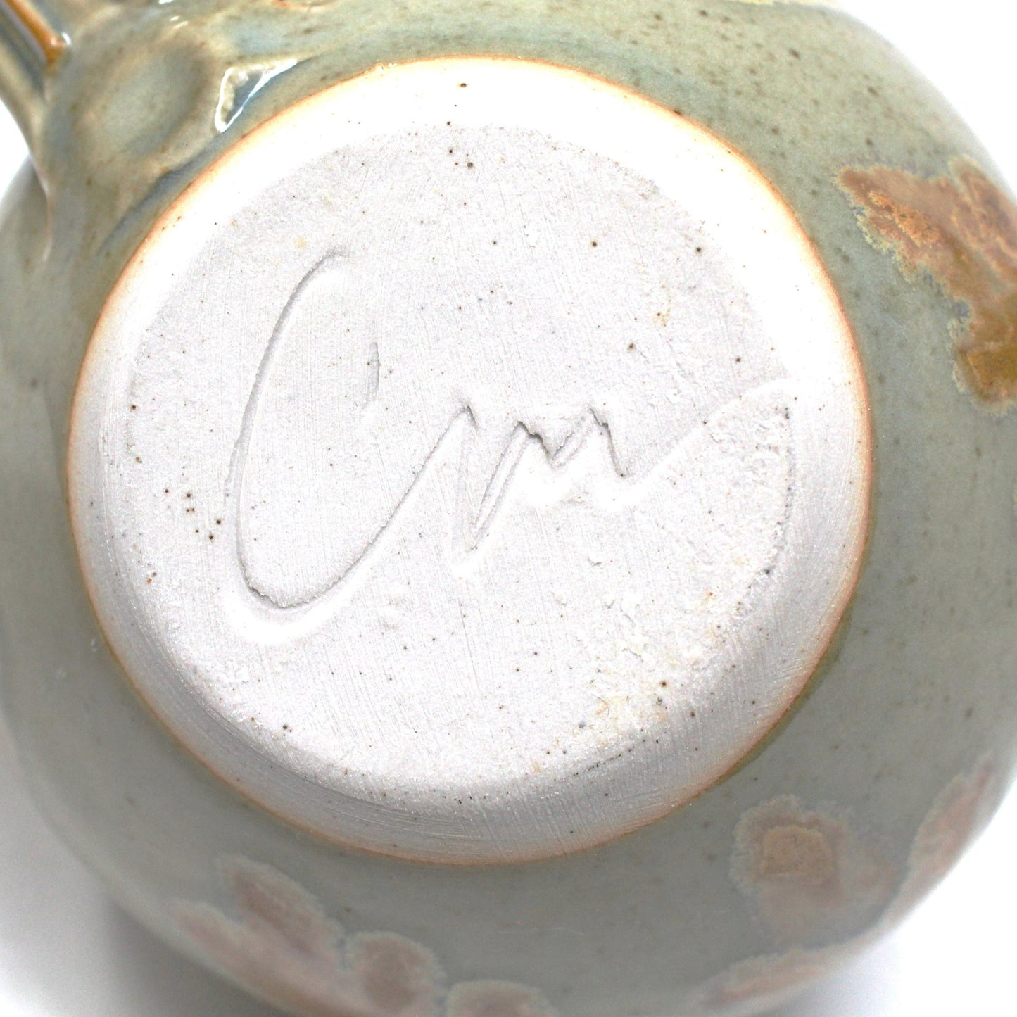 Pitcher, Carol McFarlan Studio Ceramic Pottery Pitcher, Thrown Glazed Stoneware, Vintage