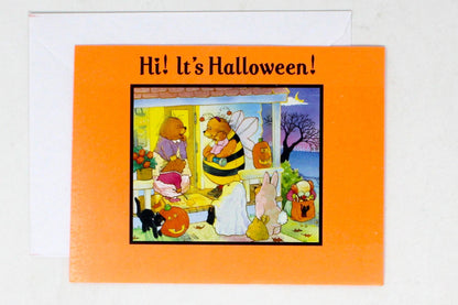 Greeting Card / Halloween Card, Anthropomorphic Animals Trick or Treating, Hi! It's Halloween!, American Greetings