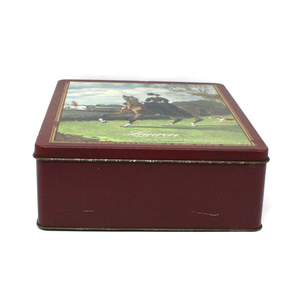 Gift Tin / Cookie Tin, Ralph Lauren, Equestrian Box, Victorian Woman Riding Horse, John Sturgess, Vintage