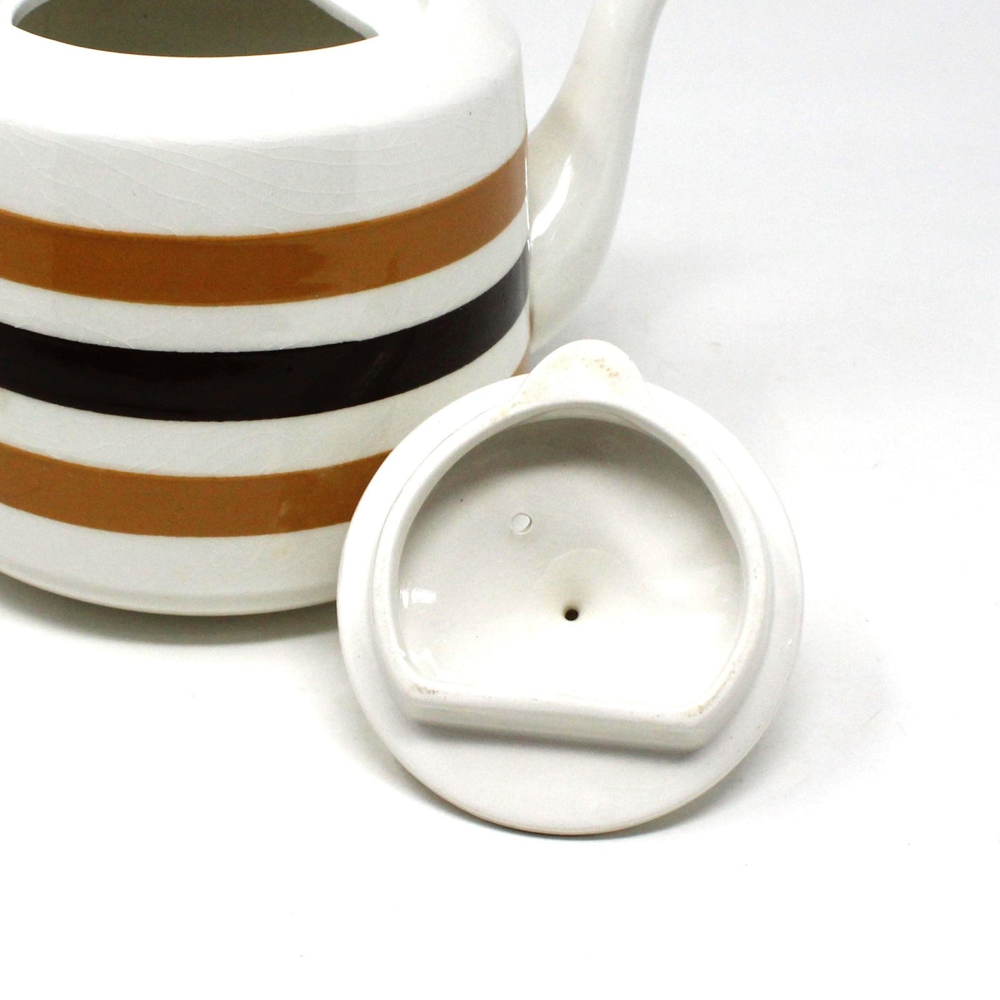 Teapot, Carrigaline, Colleen Striped Teapot, Mid Century Ireland Pottery, Vintage, SOLD