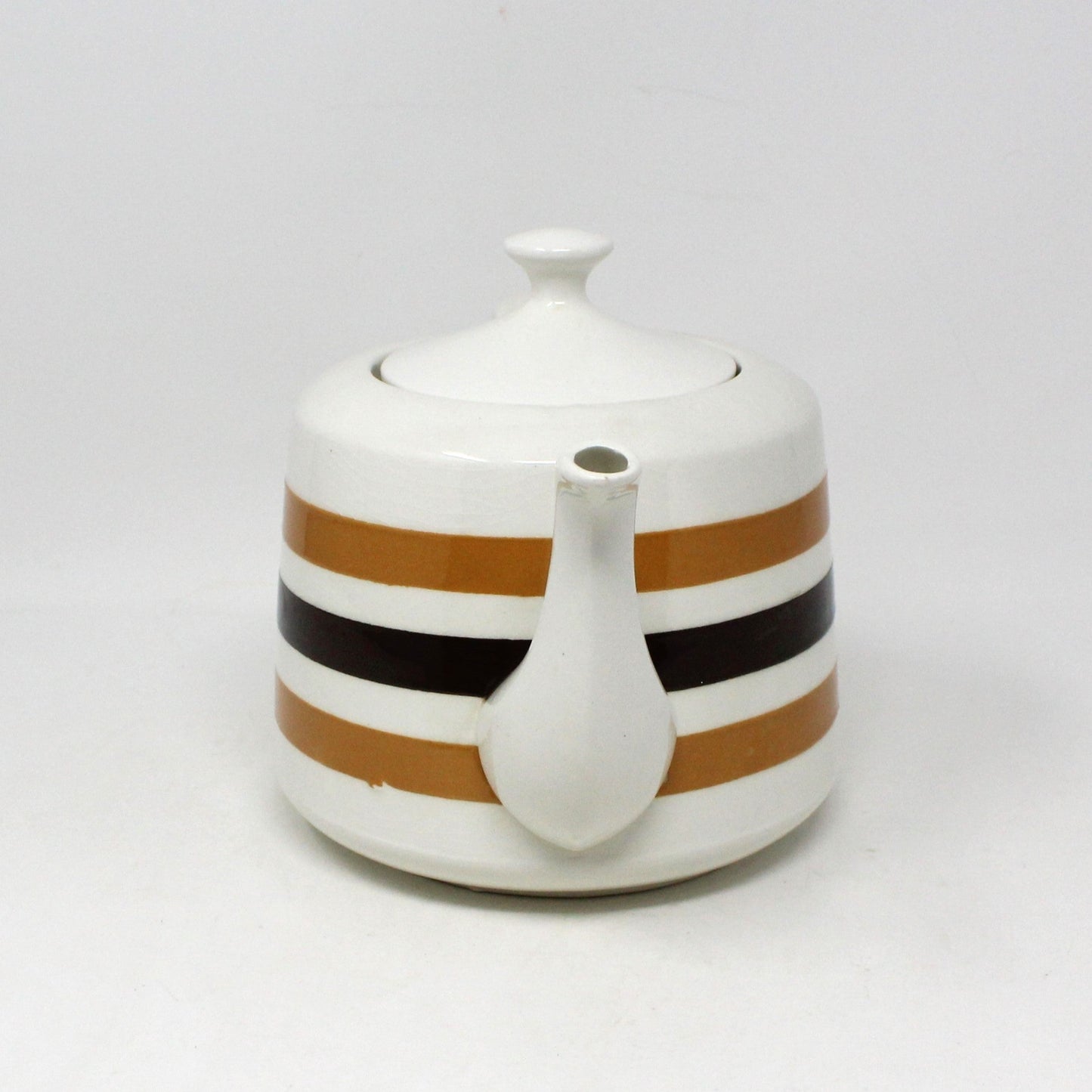 Teapot, Carrigaline, Colleen Striped Teapot, Mid Century Ireland Pottery, Vintage, SOLD
