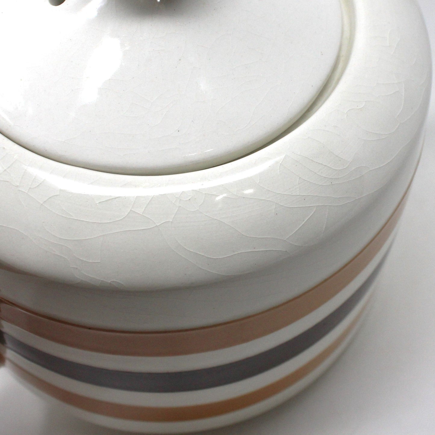 Teapot, Carrigaline, Colleen Striped Teapot, Mid Century Ireland Pottery, Vintage, SOLD
