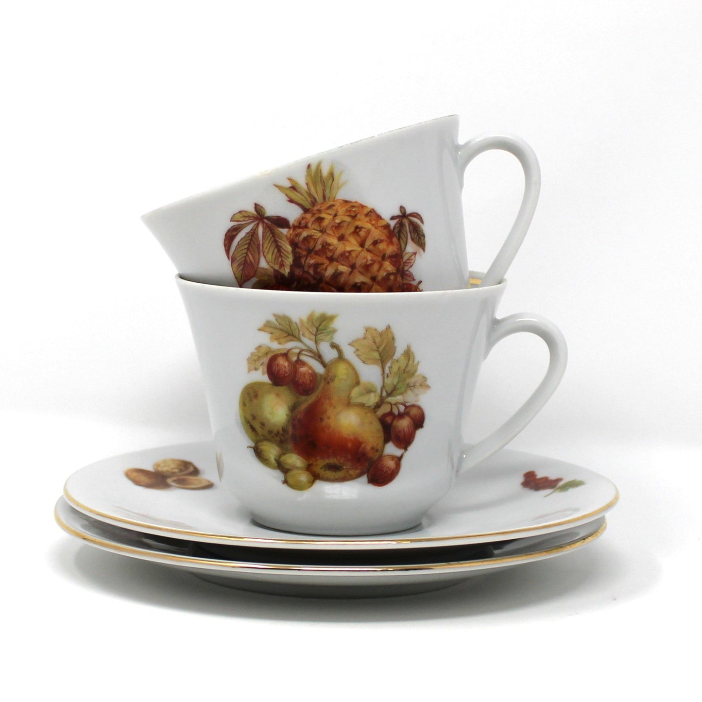 Coffee Service: Seltmann Weiden, Fruit and Nut Pattern (SLT83), Porcelain, Bavaria W. Germany, Vintage