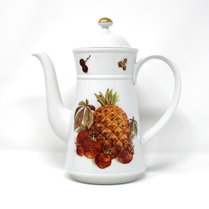 Coffee Service: Seltmann Weiden, Fruit and Nut Pattern (SLT83), Porcelain, Bavaria W. Germany, Vintage
