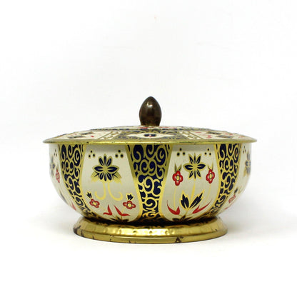Gift Tin / Cookie Tin, Crown Derby, Imari Style Design, Chinoiserie Vintage, England