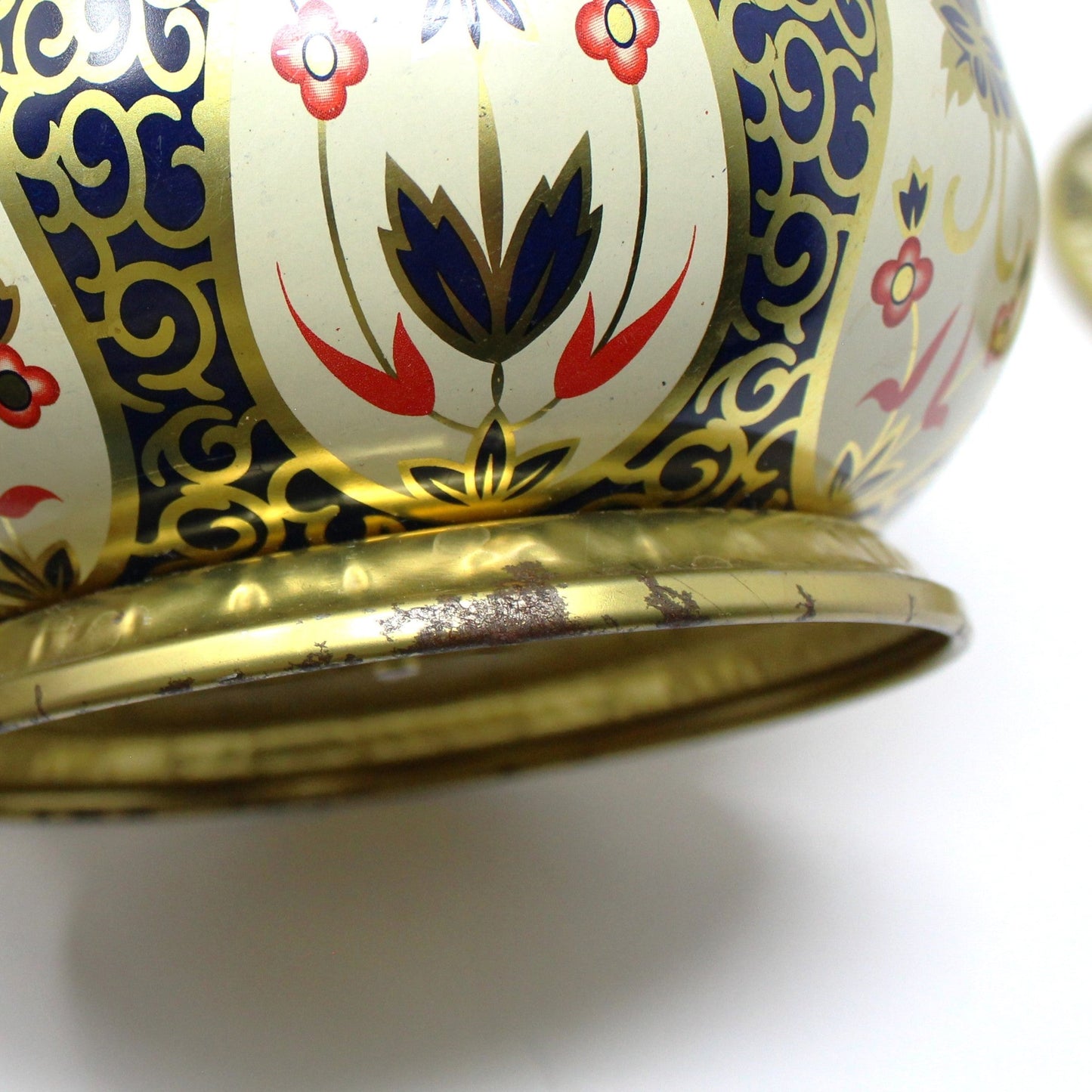Gift Tin / Cookie Tin, Crown Derby, Imari Style Design, Chinoiserie Vintage, England