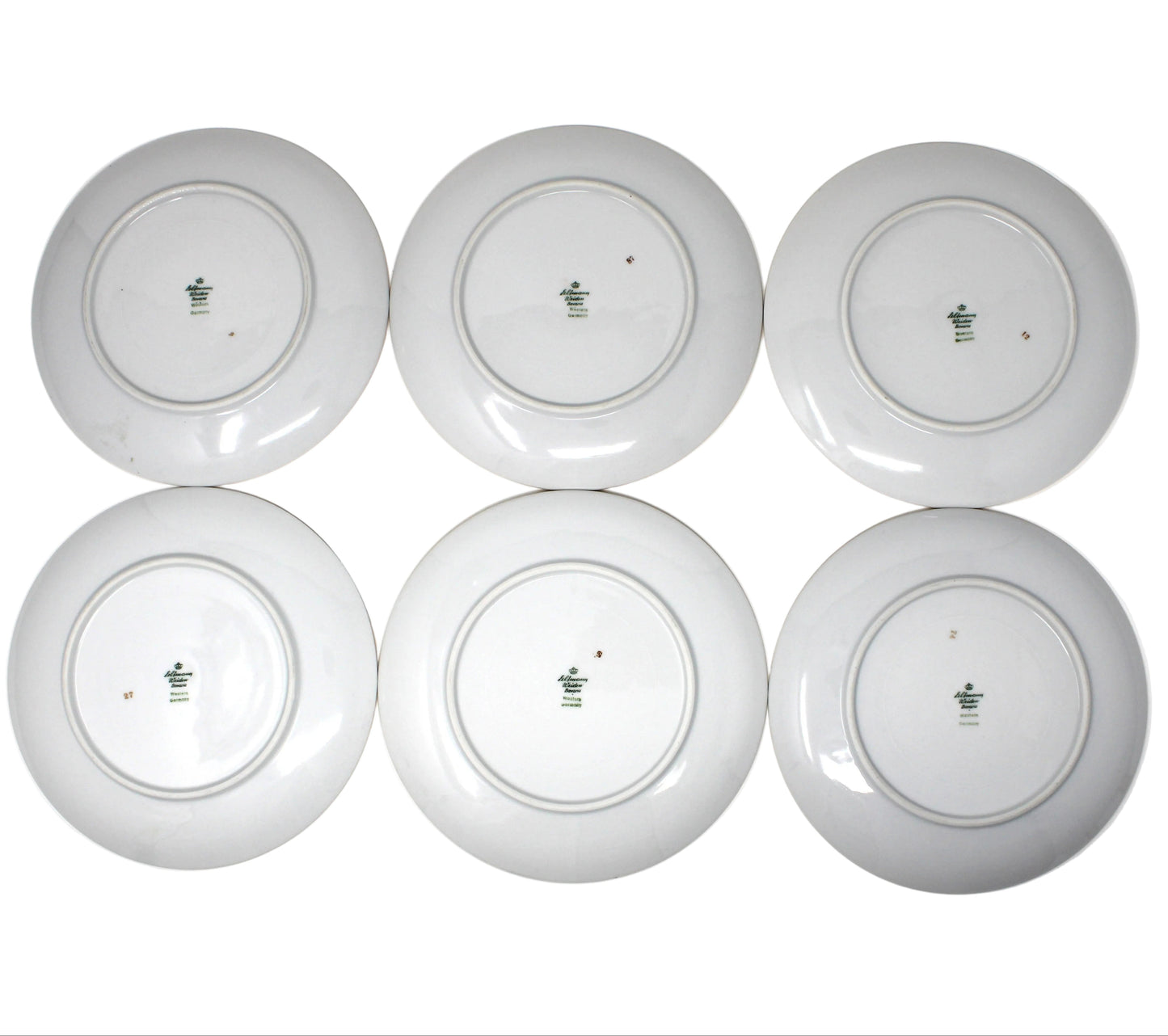 Dessert / Salad Plates: Seltmann Weiden, Fruit and Nut Pattern (SLT83), Set of 6, Porcelain, Bavaria, Vintage 1960s