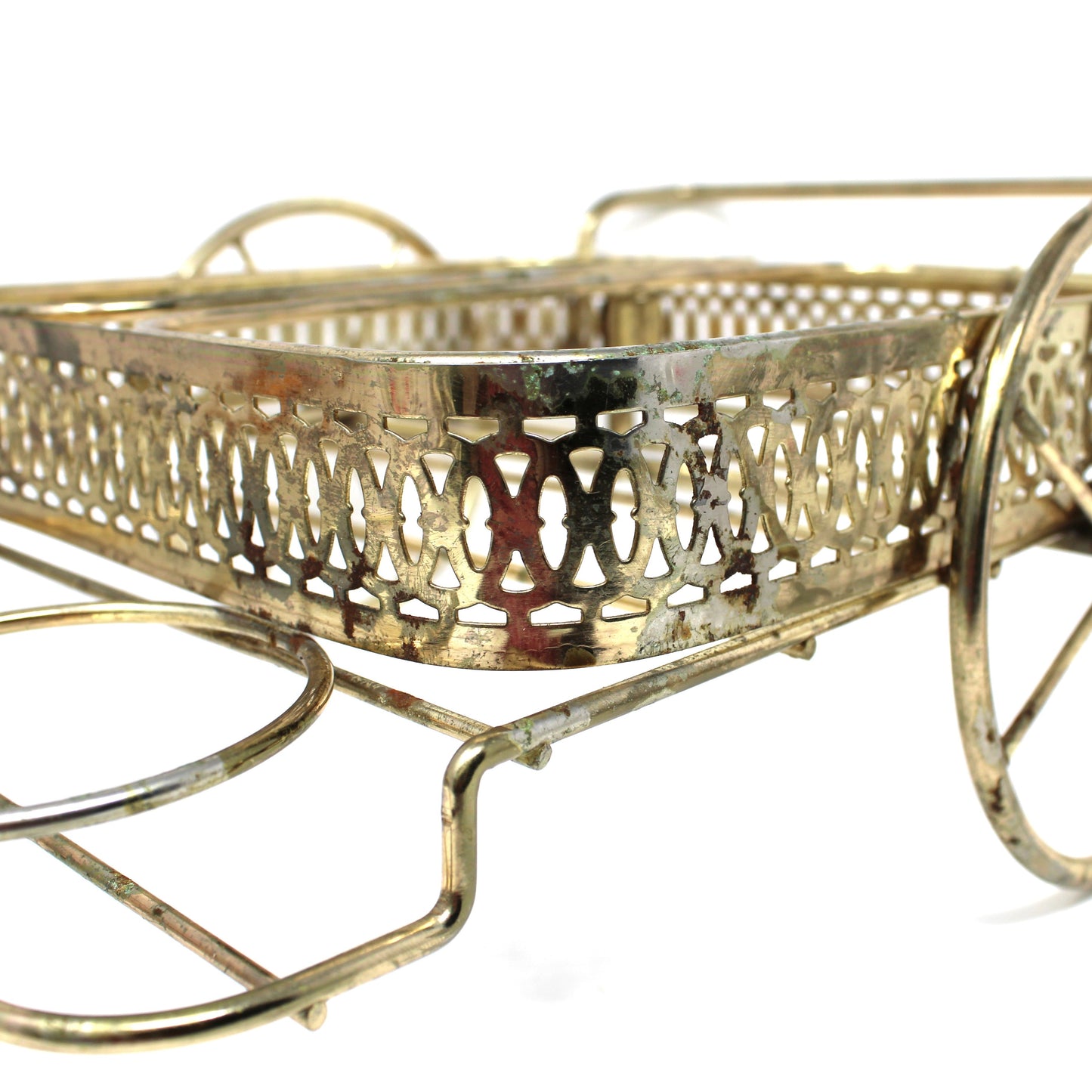 Hostess Caddy Set: McKee Glass, Wire Carrier with Fridgies, Condiment Jars & Spoons 7Pc, Vintage, 1940s