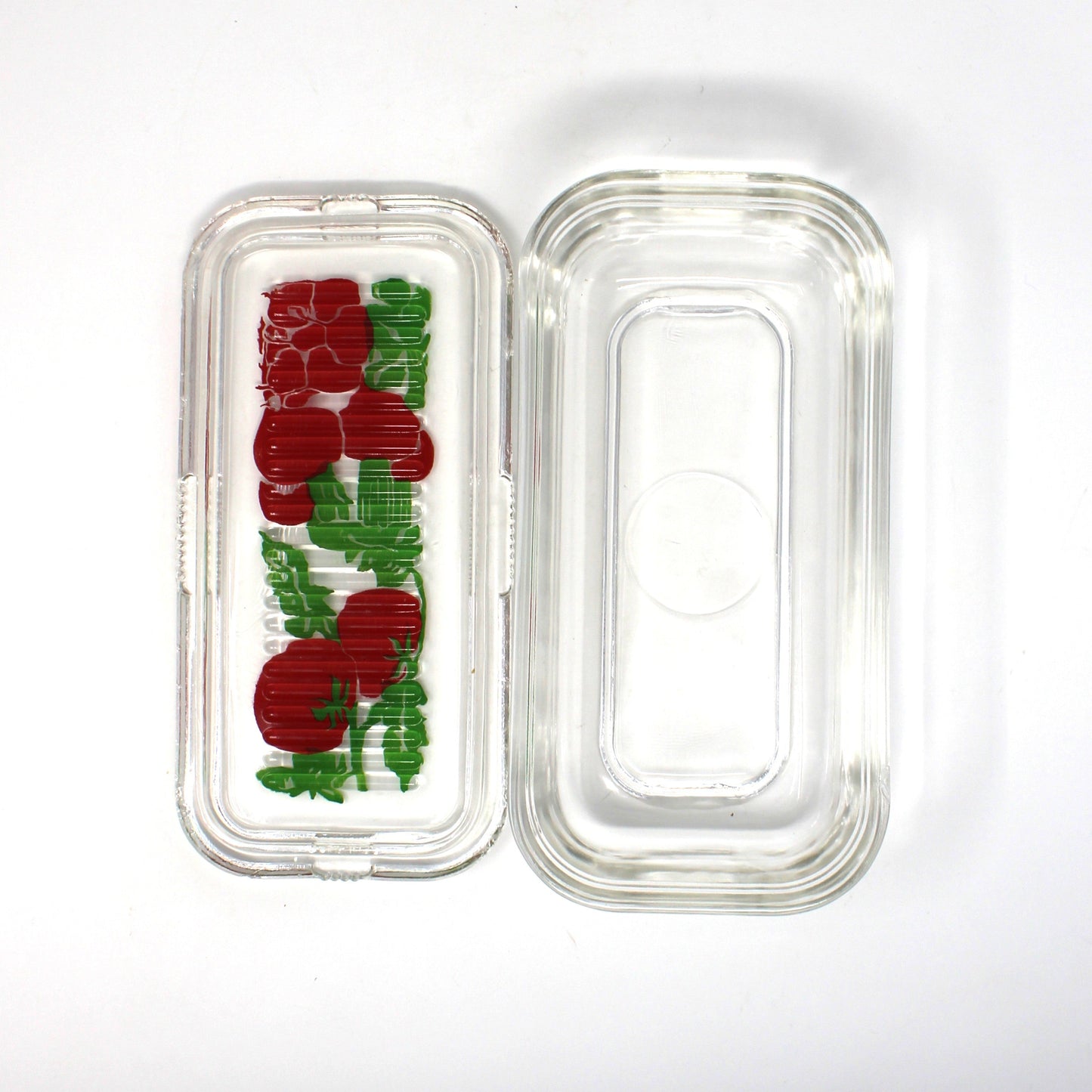 Hostess Caddy Set: McKee Glass, Wire Carrier with Fridgies, Condiment Jars & Spoons 7Pc, Vintage, 1940s