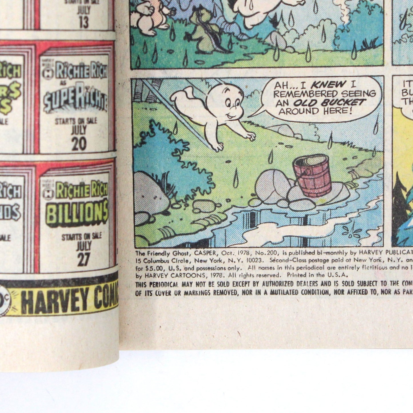 Comic Book, Harvey World, Casper the Friendly Ghost, #200 Special Edition, Vintage 1978