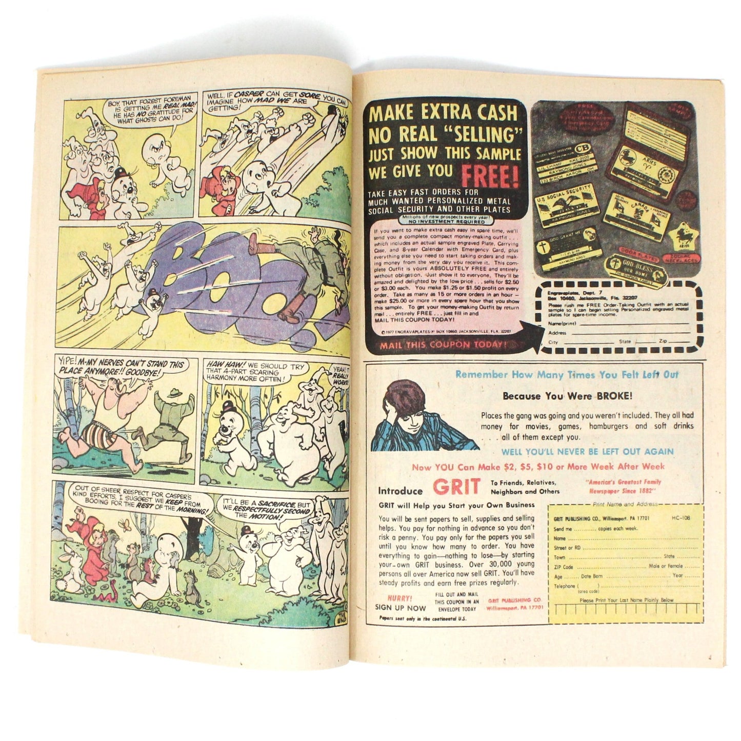 Comic Book, Harvey World, Casper the Friendly Ghost, #200 Special Edition, Vintage 1978