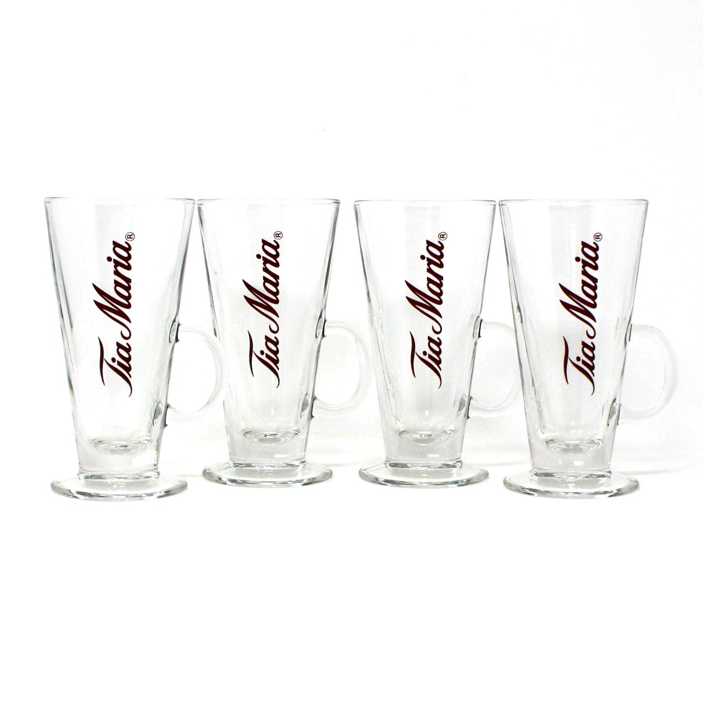 Glasses, Tia Maria Mugs, Tapered Glass Mugs, Set of 4, Vintage Barware