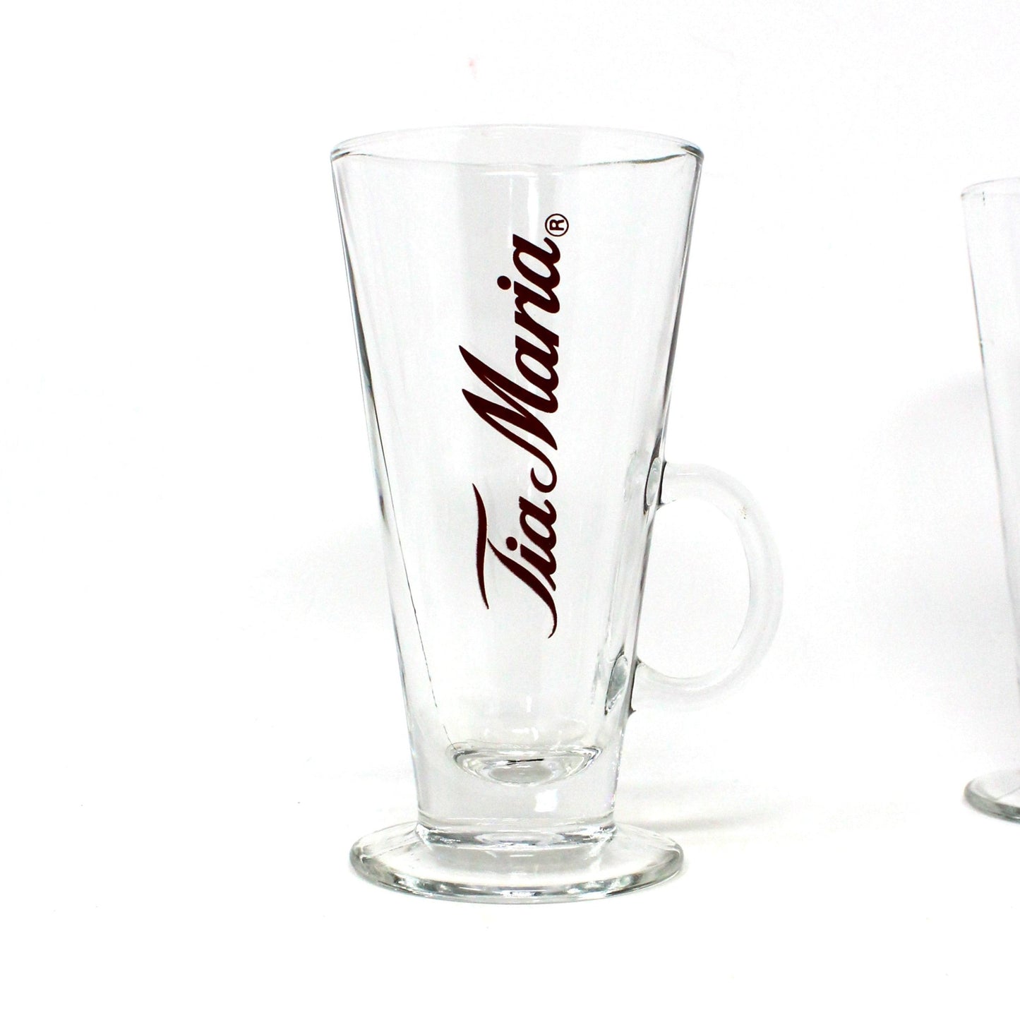 Glasses, Tia Maria Mugs, Tapered Glass Mugs, Set of 4, Vintage Barware