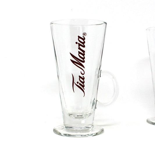 Glasses, Tia Maria Mugs, Tapered Glass Mugs, Set of 4, Vintage Barware
