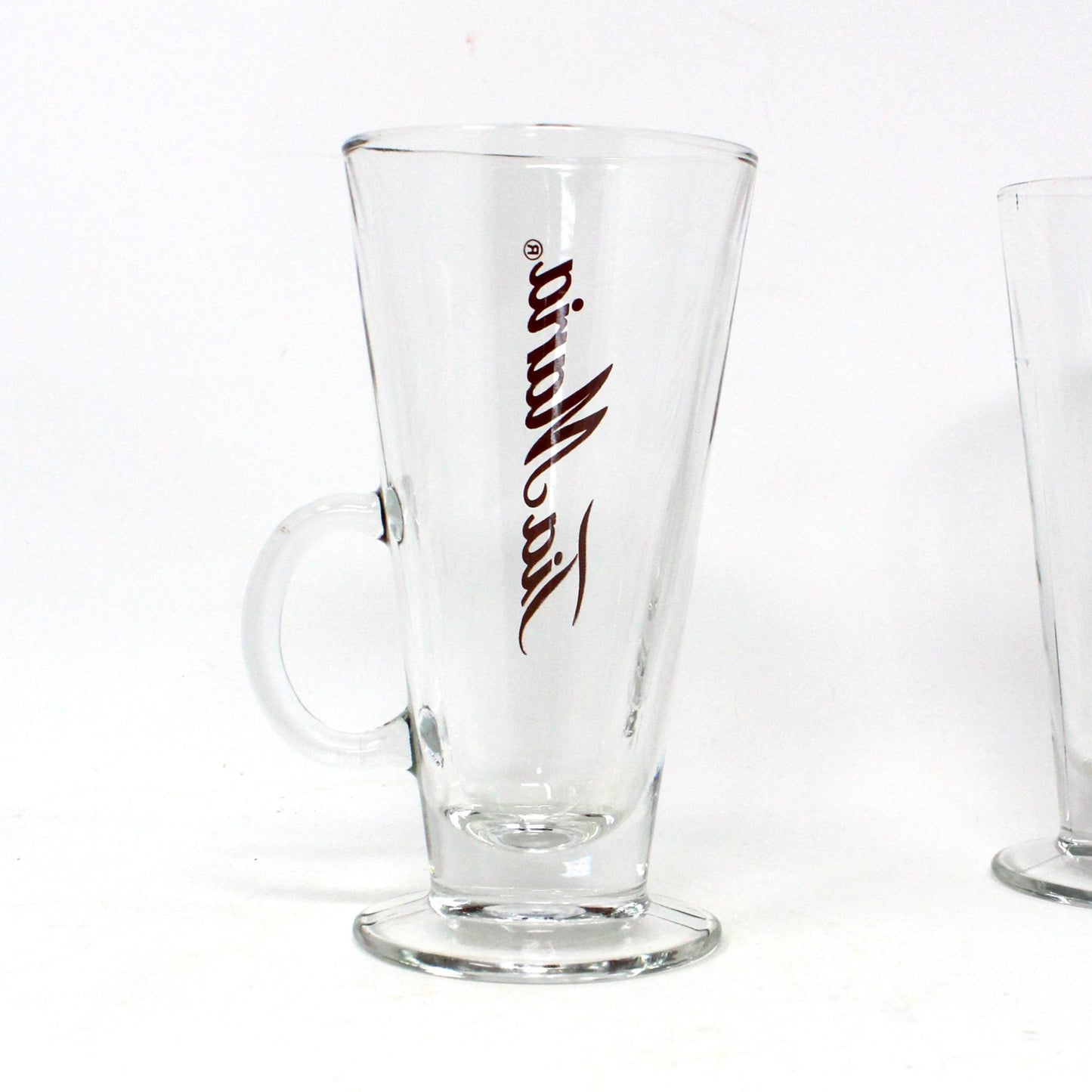 Glasses, Tia Maria Mugs, Tapered Glass Mugs, Set of 4, Vintage Barware