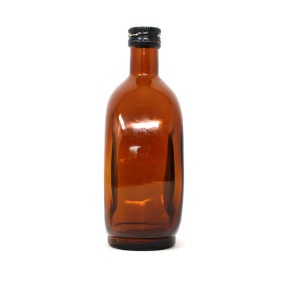 Collectible Bottle,  Liquor Bottle, Amber / Brown Glass, Lions Crest Seal, Italian Liquor Empty, Collectible