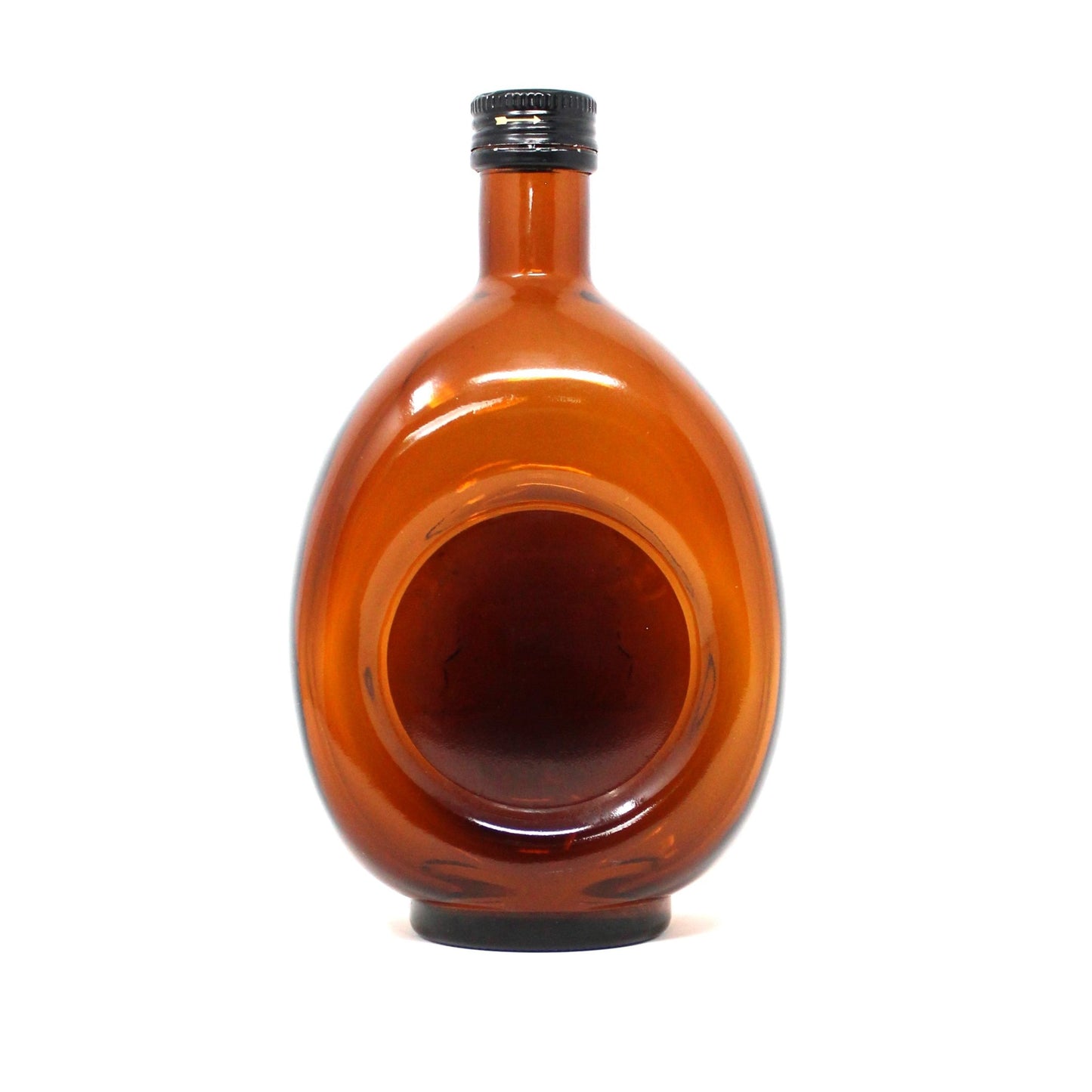 Collectible Bottle,  Liquor Bottle, Amber / Brown Glass, Lions Crest Seal, Italian Liquor Empty, Collectible
