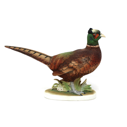 A vintage Lefton Pheasant figurine, part of a set of two, model #KW670, Hand Painted, Japan