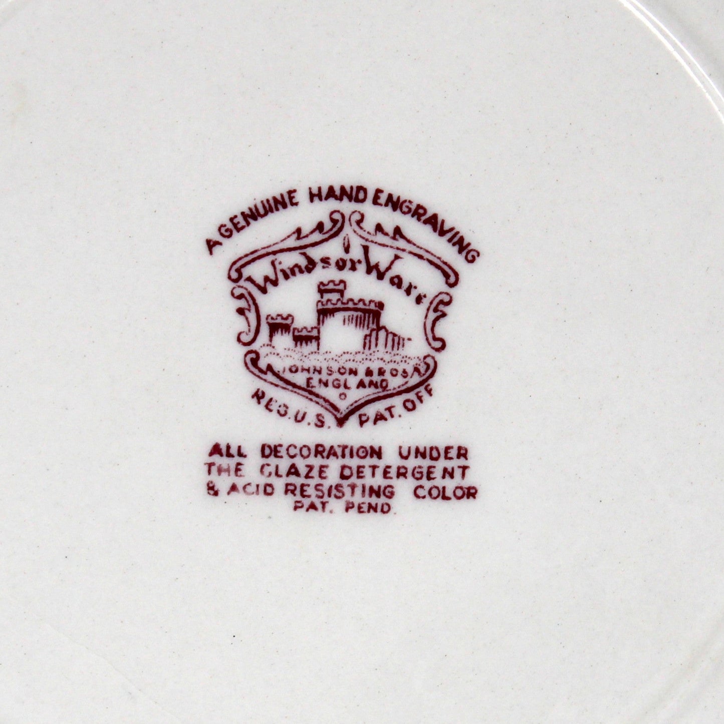 Dessert / Salad Plates: Johnson Bros, Dover - Mulberry, Floral Set of 10, England, Vintage 1960