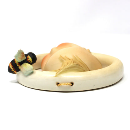 Wall Plaque: Goebel M.I. Hummel, Ba-Bee Ring Boy (30/0A), TMK-3 Stylized Bee, West Germany, Vintage 1957