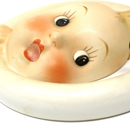 Wall Plaque: Goebel M.I. Hummel, Ba-Bee Ring Boy (30/0A), TMK-3 Stylized Bee, West Germany, Vintage 1957