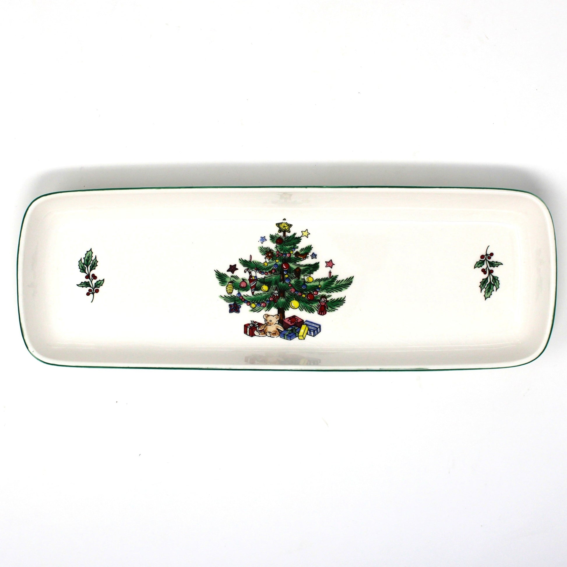 Vintage Mint / Candy Tray from NIKKO Happy Holidays, Ironstone, In Original Box, Japan 1980s
