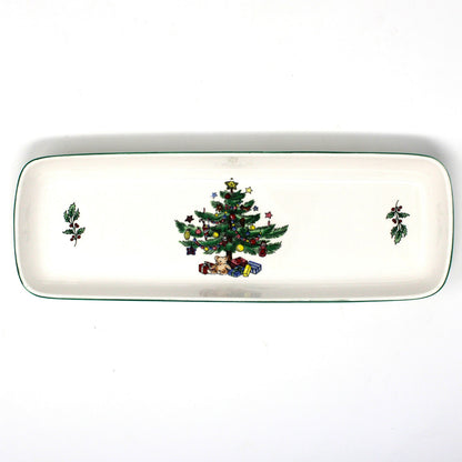 Vintage Mint / Candy Tray from NIKKO Happy Holidays, Ironstone, In Original Box, Japan 1980s
