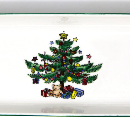 Close up of Christmas tree decal on a Mint Tray by NIKKO Happy Holidays collection. 
