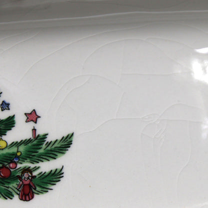 Mint Tray: NIKKO Happy Holidays, Ironstone, In Original Box, Vintage Japan 1980s