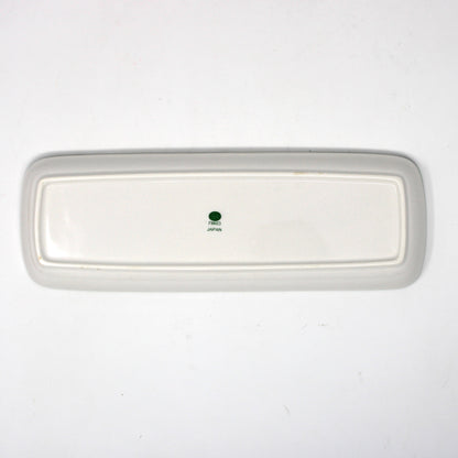 Back view of Mint Tray by NIKKO Happy Holidays collection. Ironstone, In Original Box, Vintage Japan 1980s
