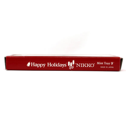 View of original box from a Mint / Candy Tray by NIKKO Happy Holidays collection.
