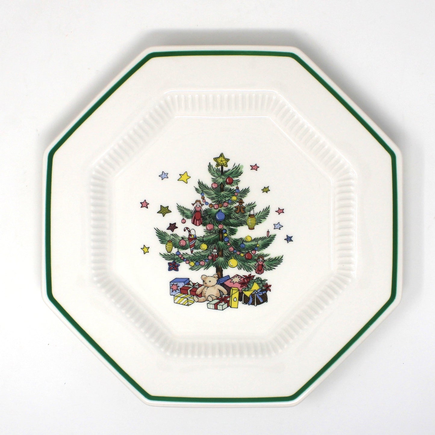 Dessert / Salad Plates: NIKKO Christmastime, Set of Four in Box, Ironstone, Vintage Japan 1990s
