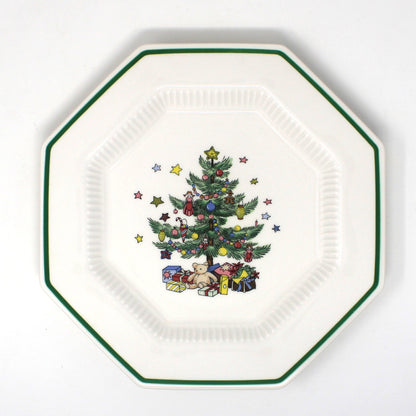 Dessert / Salad Plates: NIKKO Christmastime, Set of Four in Box, Ironstone, Vintage Japan 1990s