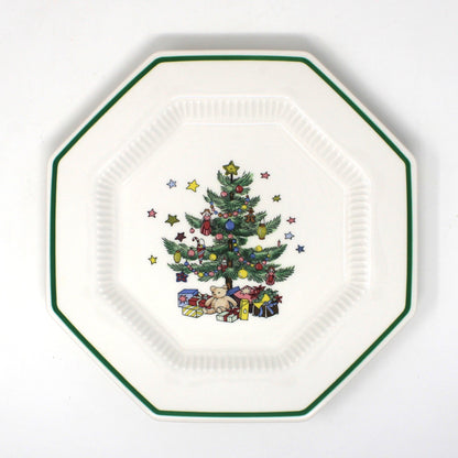 Dessert / Salad Plates: NIKKO Christmastime, Set of Four in Box, Ironstone, Vintage Japan 1990s