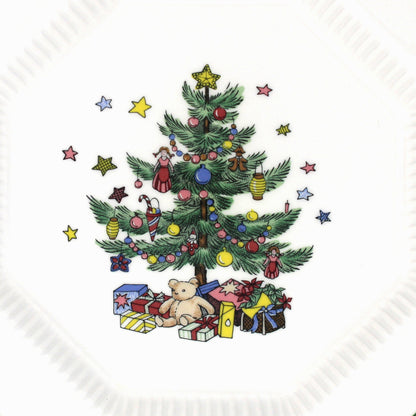 Dessert / Salad Plates: NIKKO Christmastime, Set of Four in Box, Ironstone, Vintage Japan 1990s