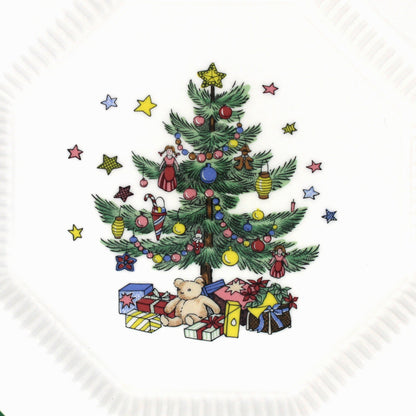 Dessert / Salad Plates: NIKKO Christmastime, Set of Four in Box, Ironstone, Vintage Japan 1990s