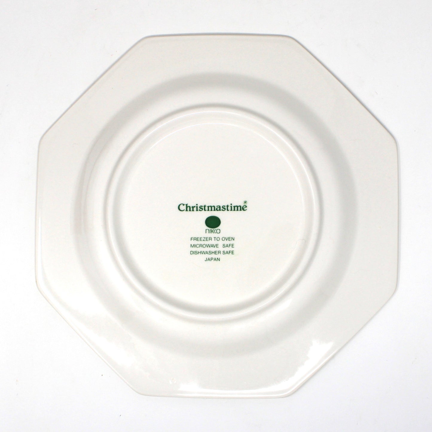 Dessert / Salad Plates: NIKKO Christmastime, Set of Four in Box, Ironstone, Vintage Japan 1990s