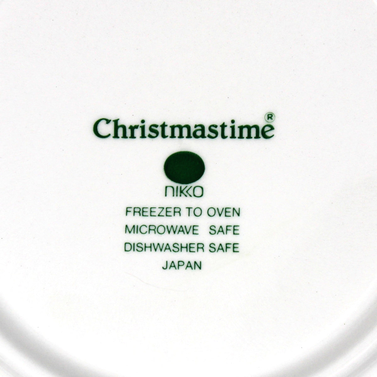Dessert / Salad Plates: NIKKO Christmastime, Set of Four in Box, Ironstone, Vintage Japan 1990s