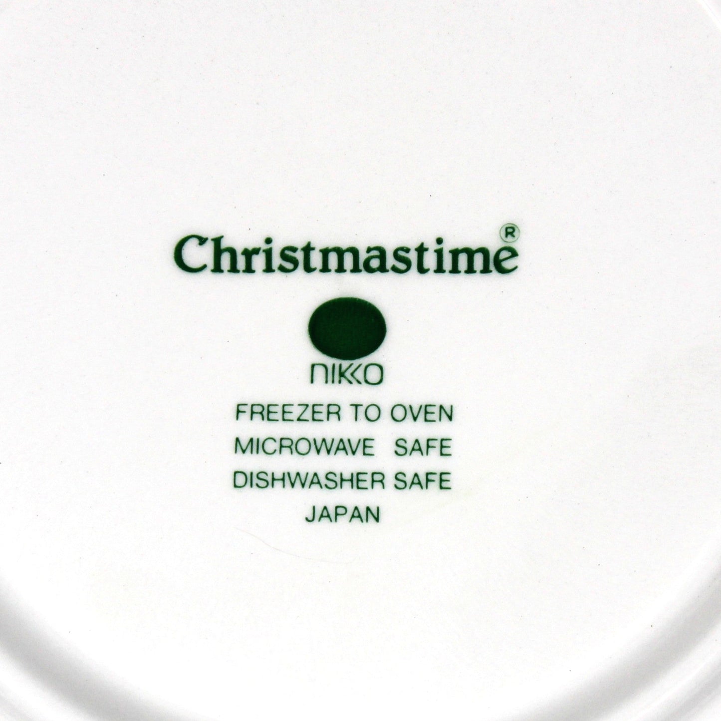 Dessert / Salad Plates: NIKKO Christmastime, Set of Four in Box, Ironstone, Vintage Japan 1990s