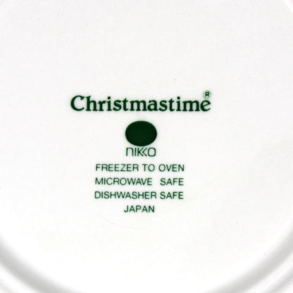 Dessert / Salad Plates: NIKKO Christmastime, Set of Four in Box, Ironstone, Vintage Japan 1990s