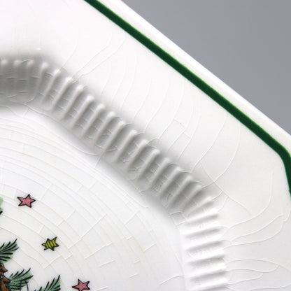 Dessert / Salad Plates: NIKKO Christmastime, Set of Four in Box, Ironstone, Vintage Japan 1990s