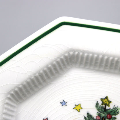 Dessert / Salad Plates: NIKKO Christmastime, Set of Four in Box, Ironstone, Vintage Japan 1990s